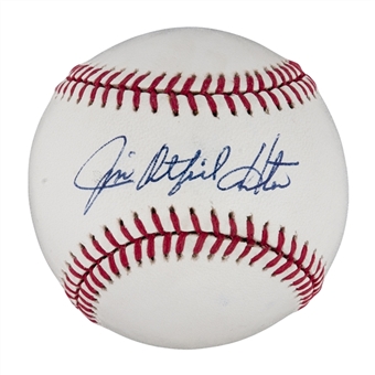 Jim "Catfish" Hunter Single Signed Baseball (PSA/DNA)